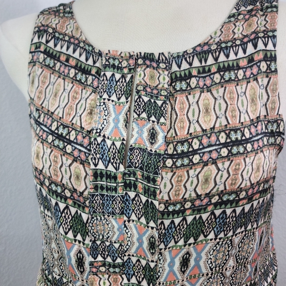 GYPSY 05 SILK SLEEVELESS TRIBAL PATTERN DRESSS - Picture 16 of 16